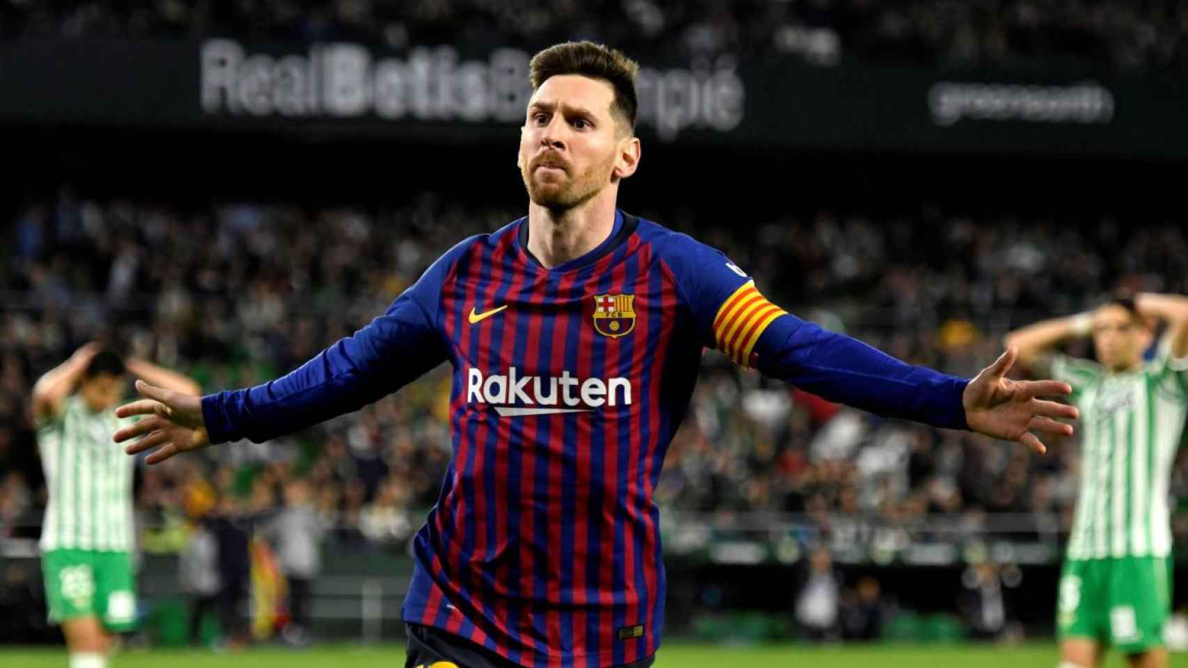 Leo Messi celebra un gol con el Barça / EFE