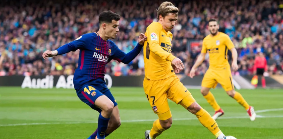 Coutinho y Griezmann en una Barça - Atlético de Madrid de esta temproada / EFE