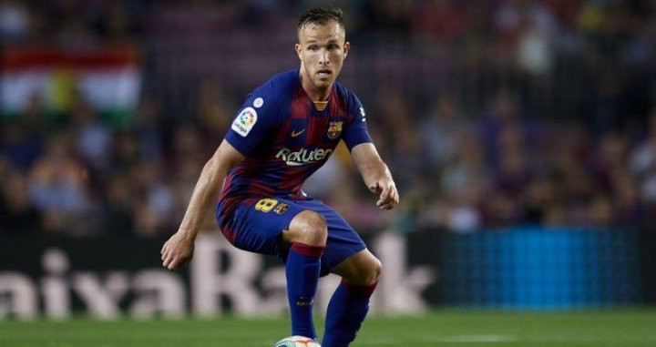 Arthur Melo en un partido del Barça / EFE