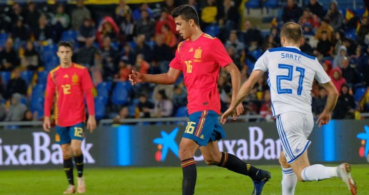 Una imagen de Rodri con la selección española / EFE