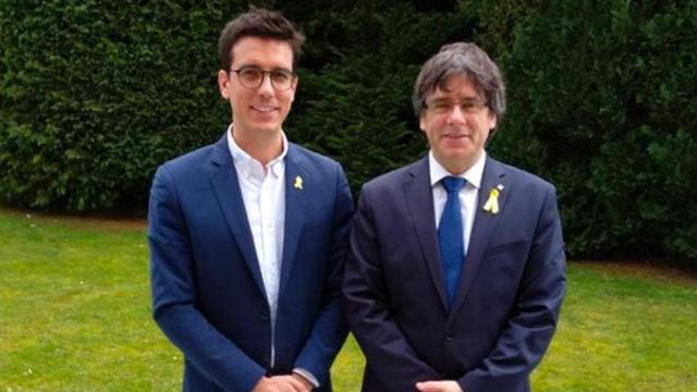 Carles Puigdemont recibió al alcaldable de Lleida por el PDeCAT, Antoni Postius, en su residencia de Waterloo / TWITTER