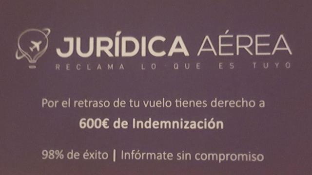 Tarjeta de publicidad de un despacho de abogados de Madrid