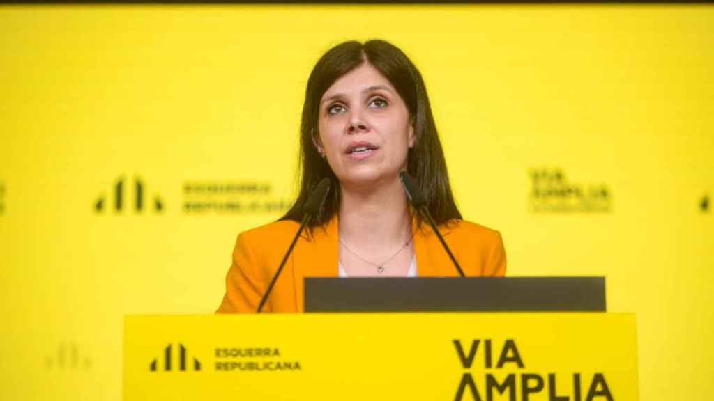 La secretaria general adjunta y portavoz de ERC, Marta Vilalta, en rueda de prensa telemática / ERC