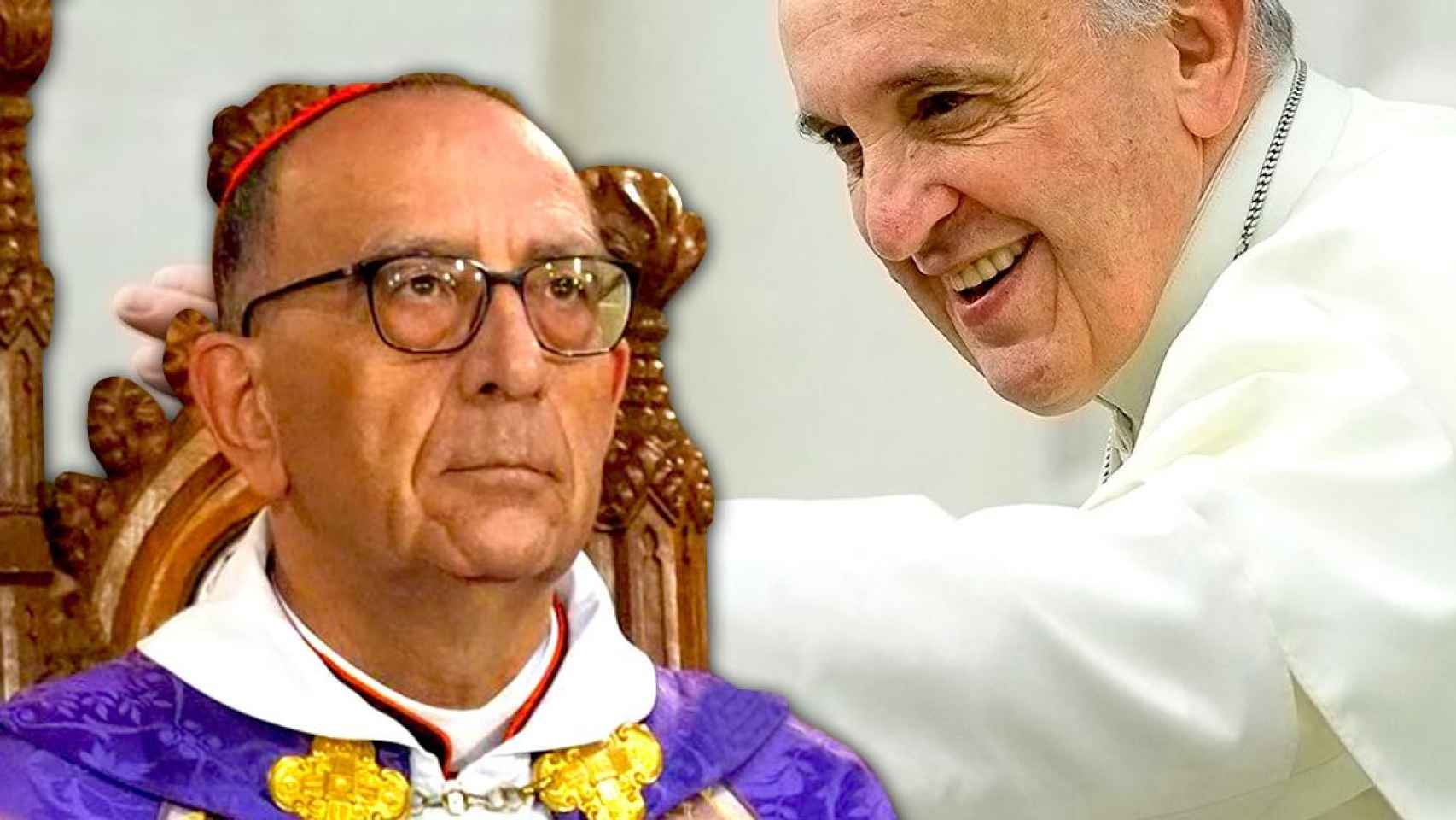 Juan José Omella, arzobispo de Barcelona, y el Papa Francisco, tolerantes con el independentismo de los obispos catalanes / CG