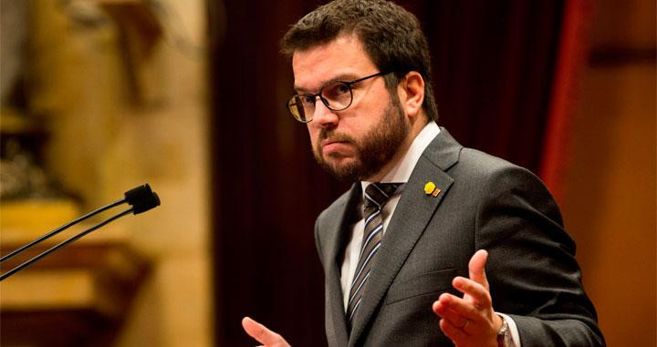 El vicepresidente del Govern y dirigente de Esquerra, Pere Aragonès, en el Parlament / EFE