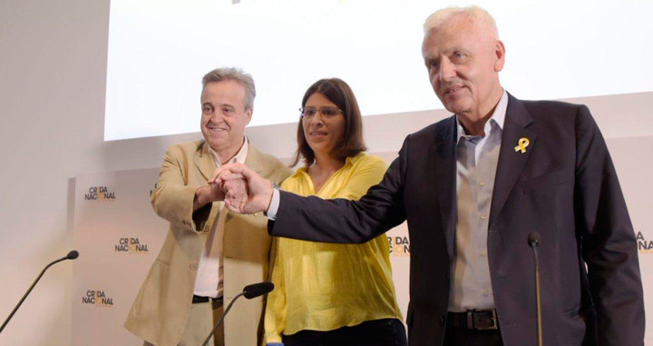 Ferran Mascarell, Gemma Geis y Toni Morral anunciaron los próximos planes de la Crida / @CRIDA