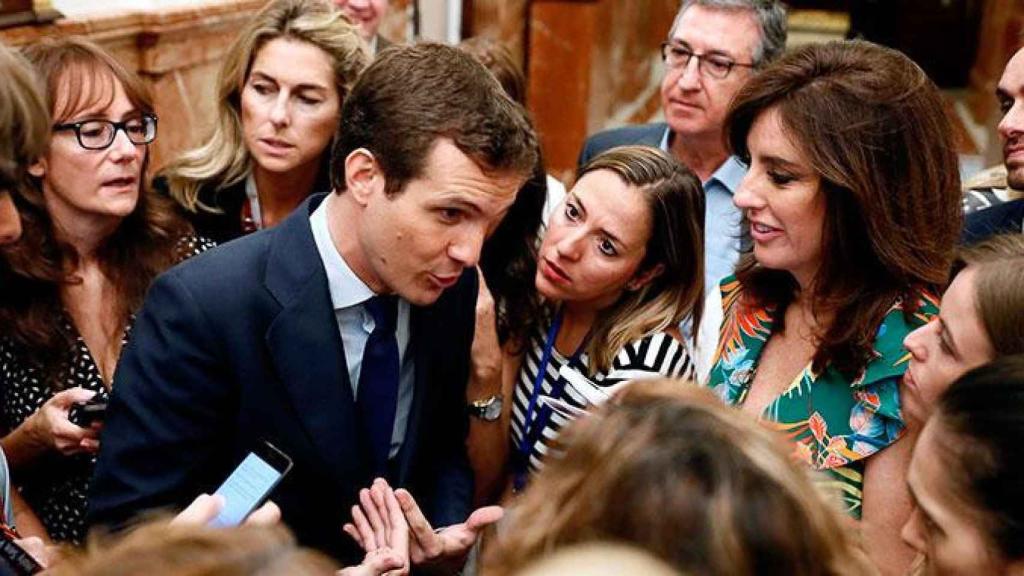 Pablo Casado, presidente del PP, a quien la Fiscalía rechaza investigar por el caso de su máster / EFE