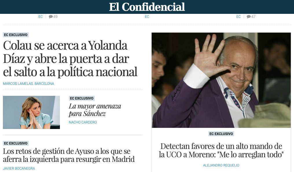 Portada de 'El Confidencial' del 16 de agosto de 2021 / EL CONFIDENCIAL