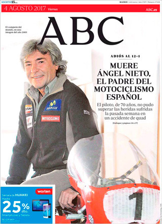 Portada de 'ABC' del 4 de agosto de 2017