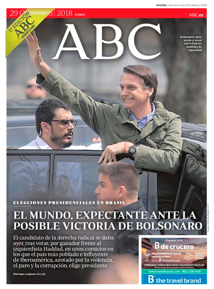 Portada del diario ABC del 29 de octubre / ABC