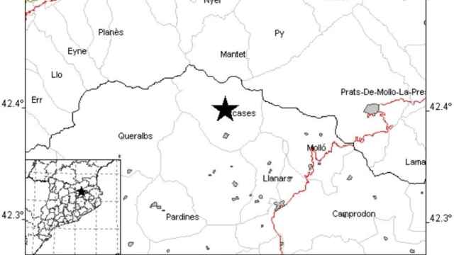 Terremoto registrado en el Ripollès esta noche, con epicentro en Setcases (Girona) / ICGC