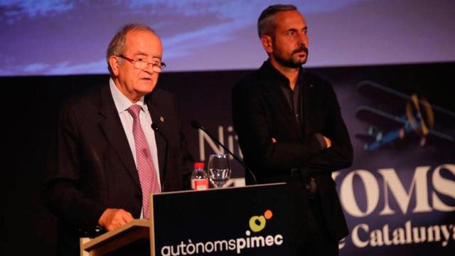 El presidente de Pimec, Josep González (i), junto al líder de los autónomos en la patronal, Miquel Camps (d) / PIMEC
