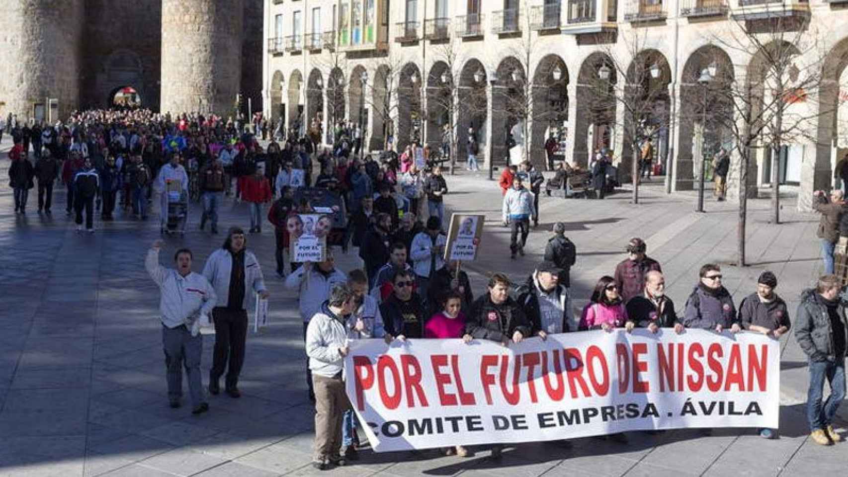 Protesta del comité de empresa de Nissan del sábado pasado en Ávila.