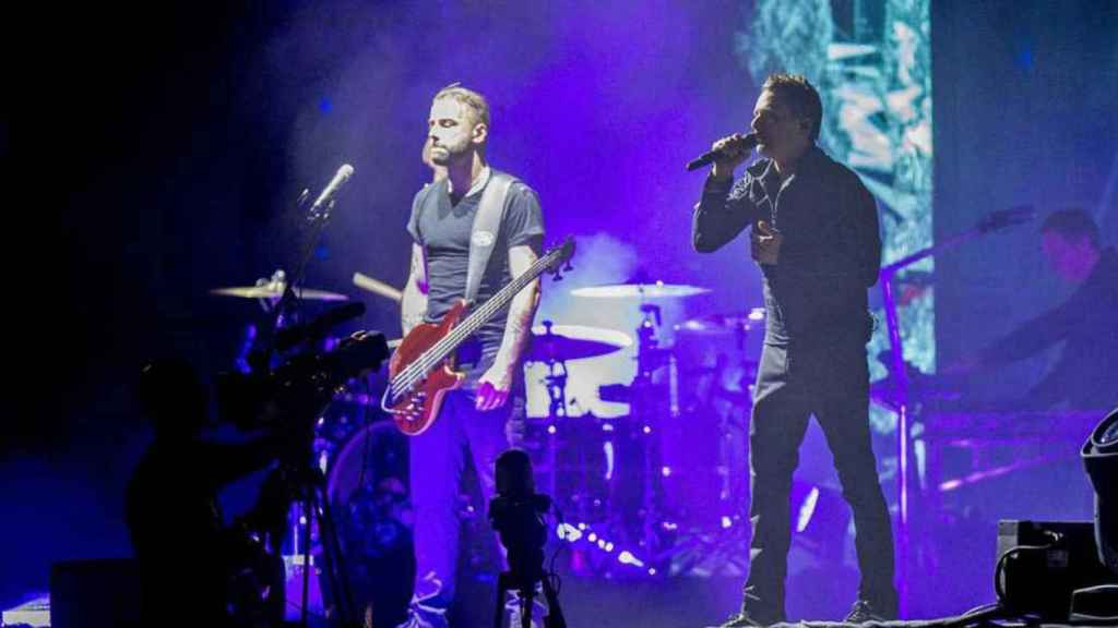 Los integrantes de la banda británica Muse durante su concierto en el FIB del sábado, 16 de julio.