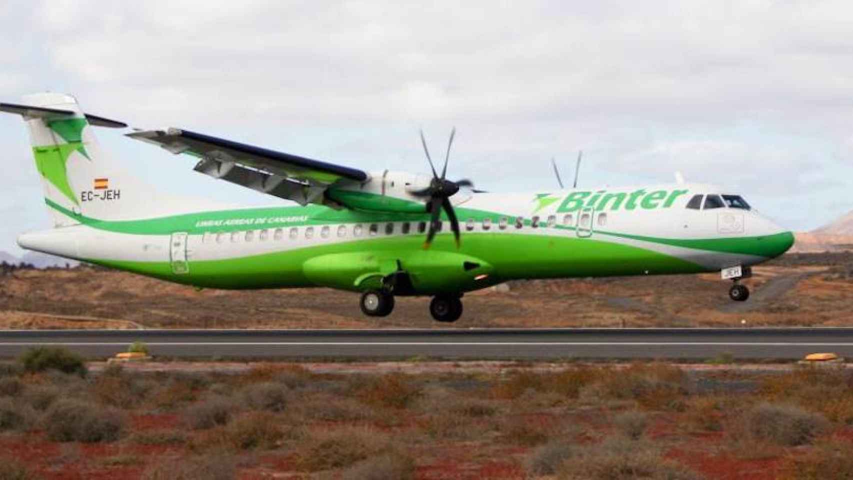 Una foto de archivo de un avión de la compañía Binter