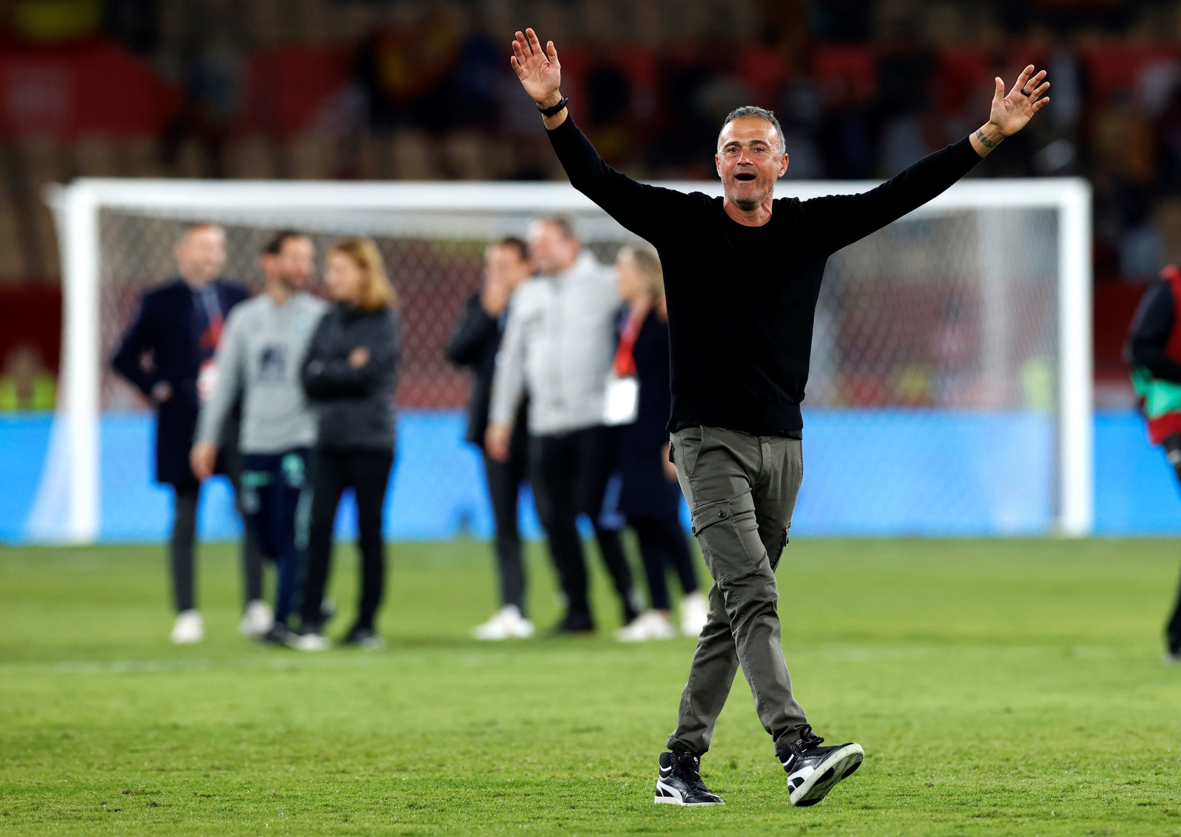 Luis Enrique celebra el pase al Mundial / EFE