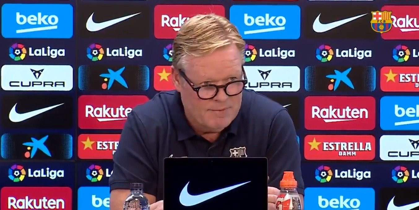 Ronald Koeman hace un comunicado oficial sin preguntas en la rueda de prensa del Cádiz-Barça / REDES