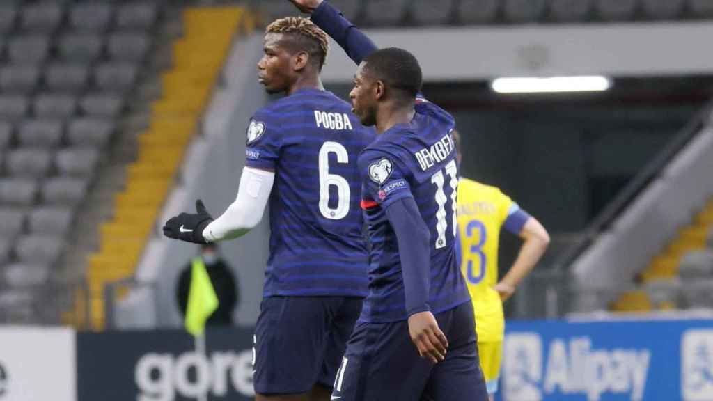 Dembelé durante el partido contra Kazajistán / Redes