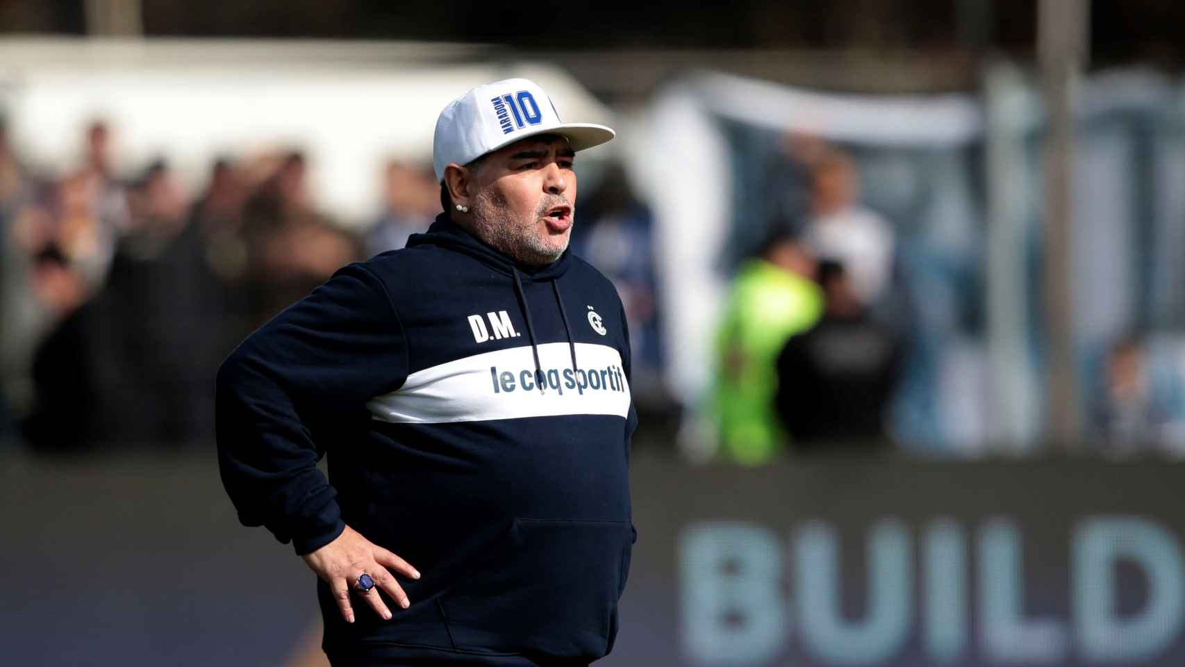 Maradona en un partido del Gimnasia La Plata / EFE