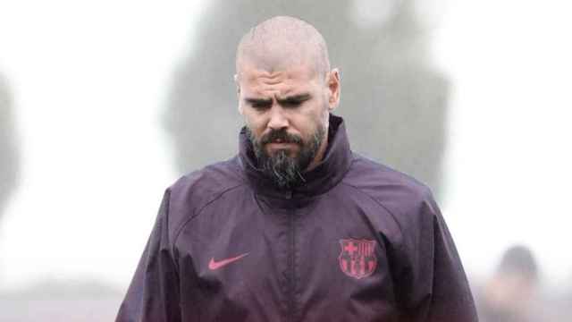 Una foto de Víctor Valdés, entrenador del Juvenil A del Barça / FCB