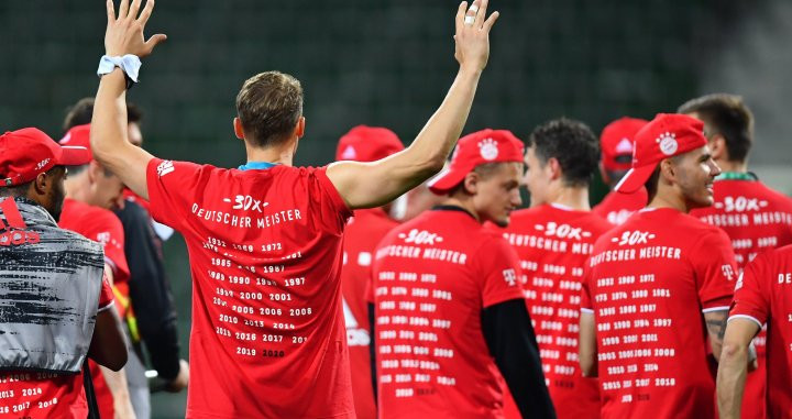 Los jugadores del Bayern de Múnich celebrando la Bundesliga 2019-20/ EFE