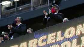 Joan Laporta en el palco del Camp Nou contra el Valladolid / FC Barcelona