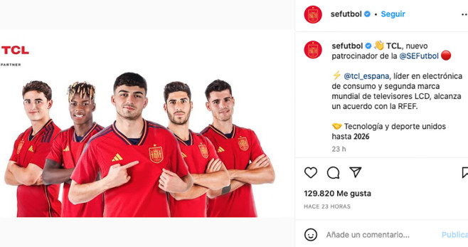 TCL, nuevo patrocinador de la selección española de fútbol / REDES