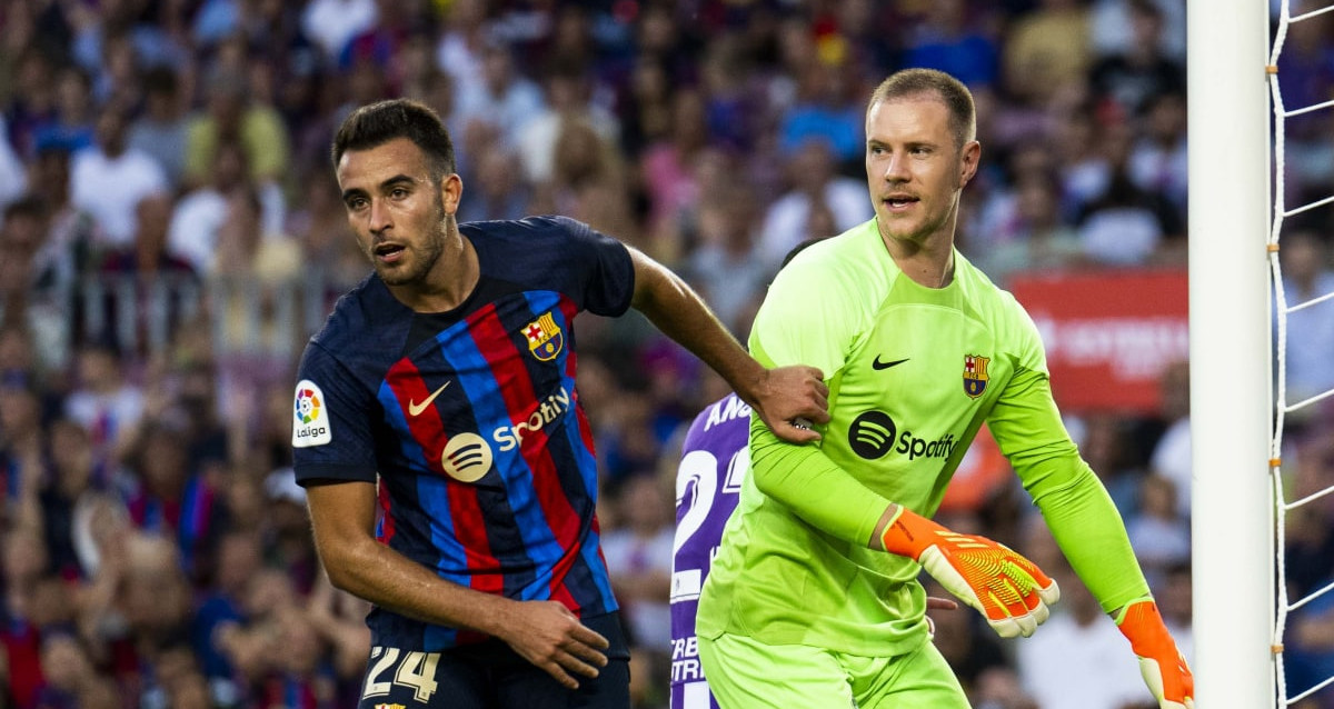 Éric García y Ter Stegen, durante la goleada del Barça contra el Real Valladolid / FCB