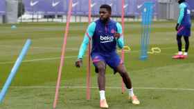 Samuel Umtiti, en un entrenamiento del Barça | FCB