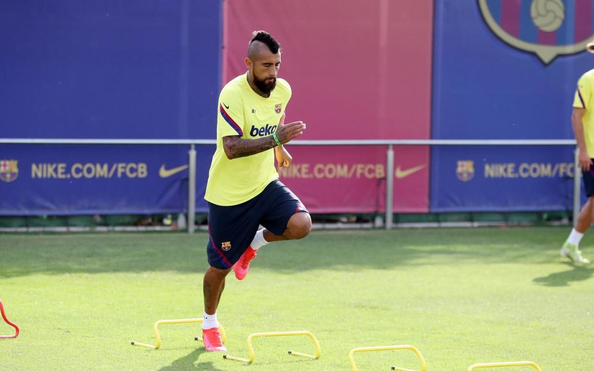 Arturo Vidal durante un entrenamiento /FCB