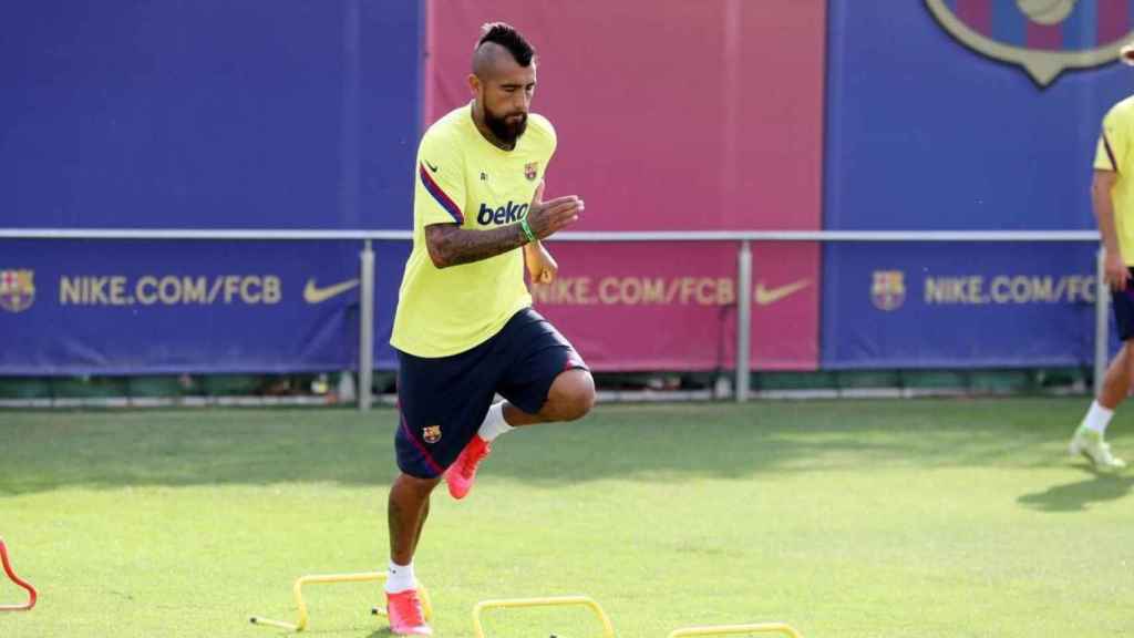 Arturo Vidal durante un entrenamiento /FCB