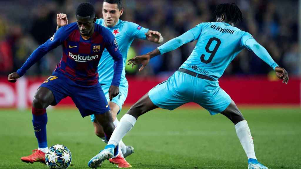 Dembelé volvió a ser titular pero no convenció | EFE