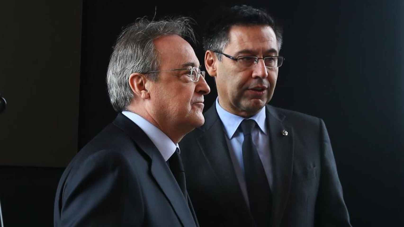 Una foto de Josep Maria Bartomeu y Florentino Pérez / Twitter