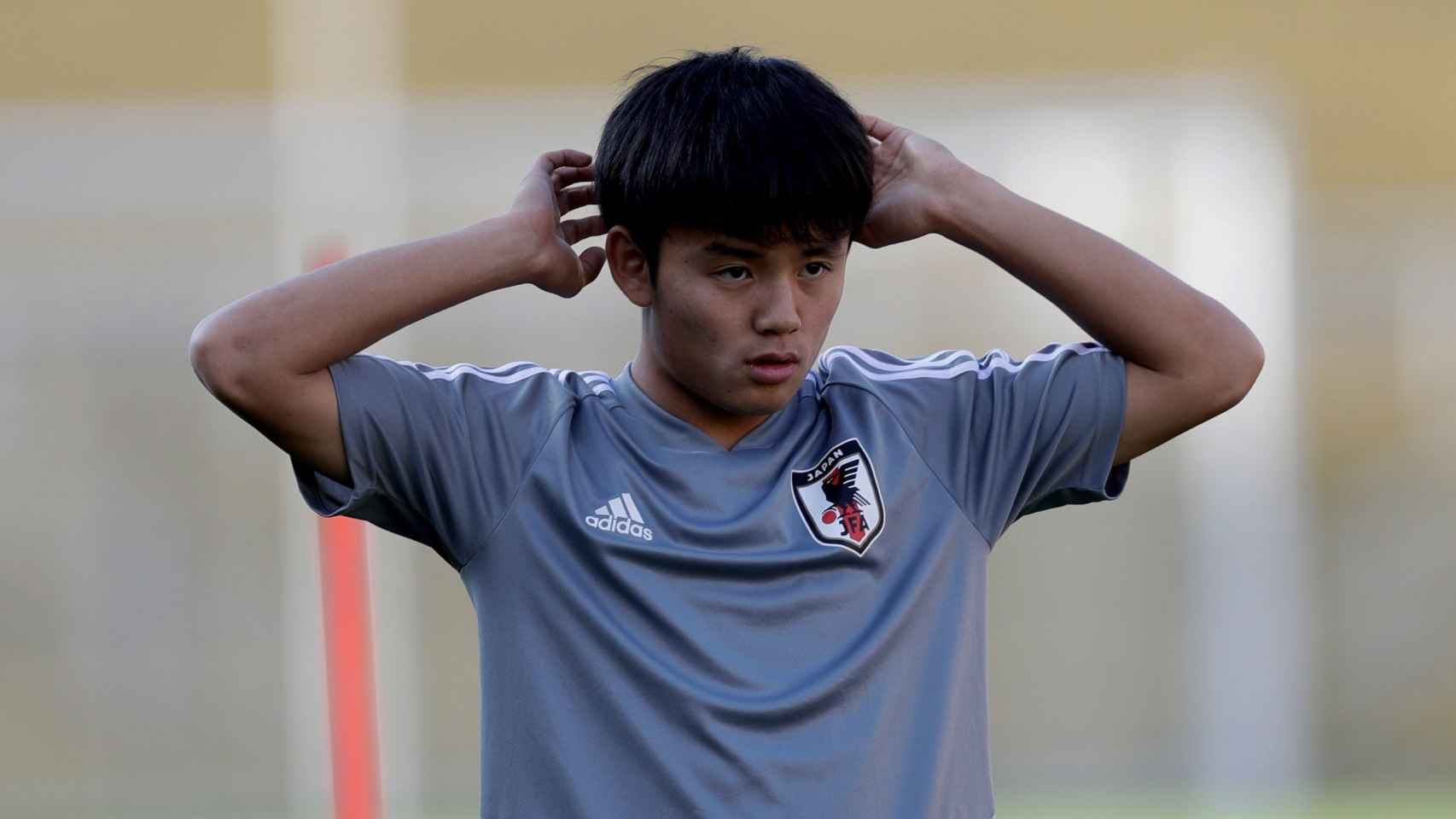 Takefusa Kubo en un entrenamiento con Japón / EFE