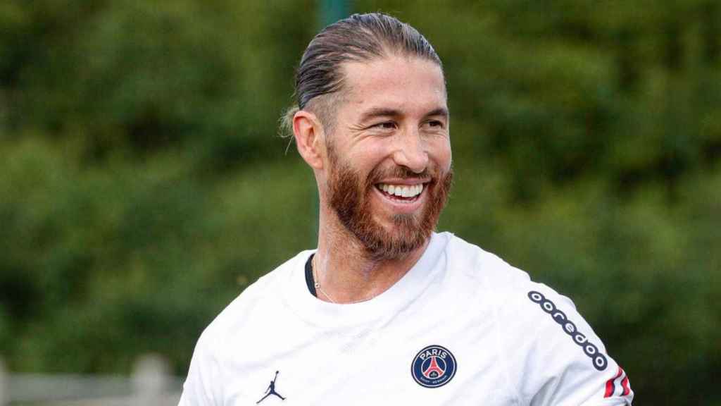 Sergio Ramos entrenando en las instalaciones del PSG / PSG