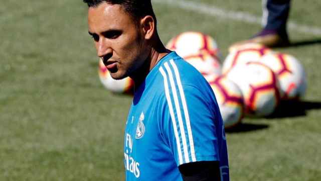 Keylor Navas en un entrenamiento con el Real Madrid / EFE