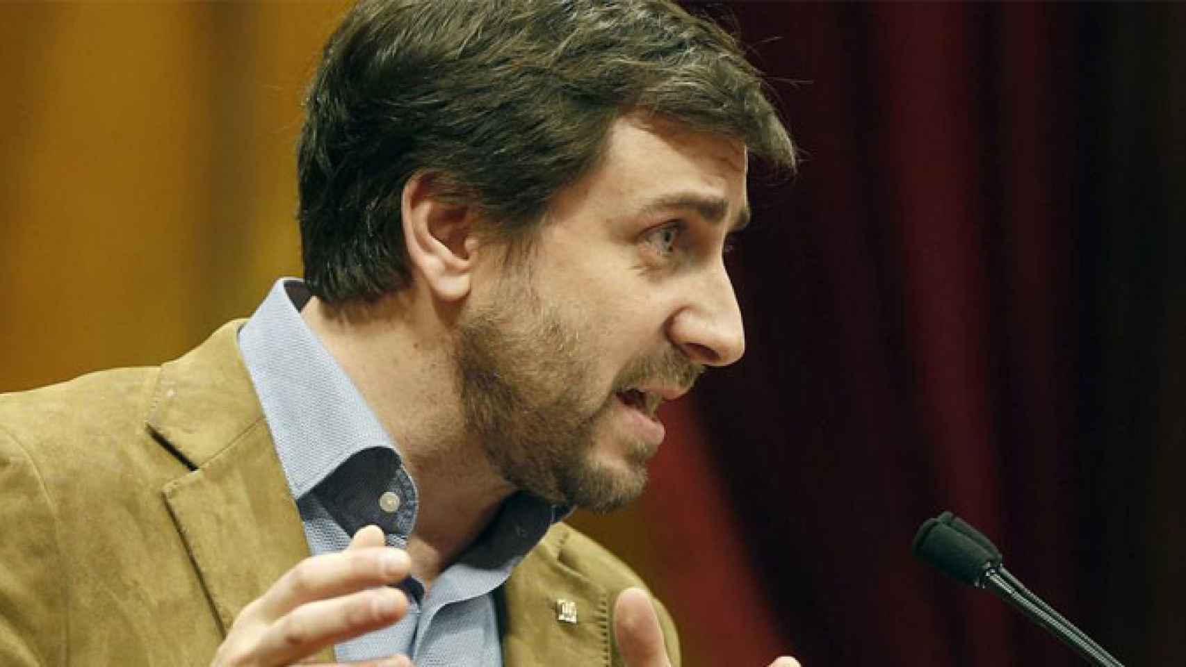 El consejero de Salud, Toni Comín, en una comparecencia en el Parlament / EFE