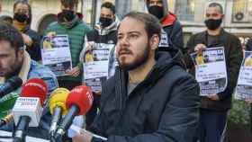 Pablo Hasél, durante la rueda de prensa / EP