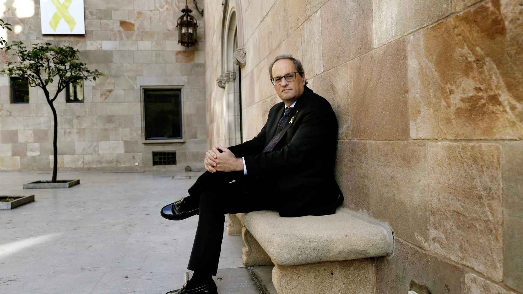 El presidente de la Generalitat, Quim Torra, en el Palau de la Generalitat este miércoles / EFE