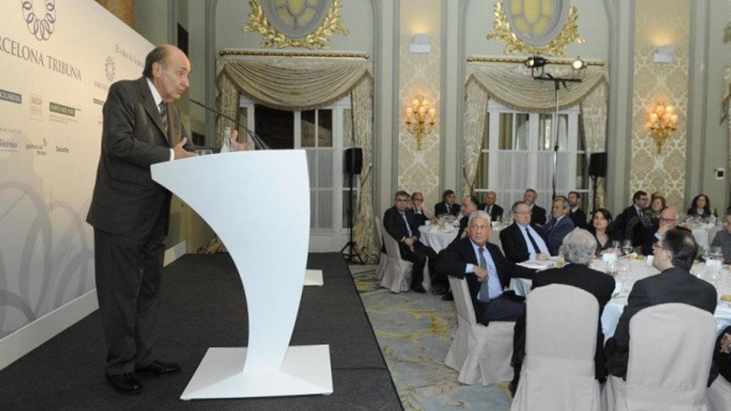 El ex número dos de CDC Miquel Roca, en un acto de Barcelona Tribuna en marzo.