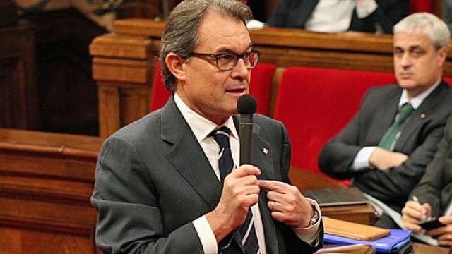 El presidente de la Generalidad, Artur Mas, en el Parlamento autonómico