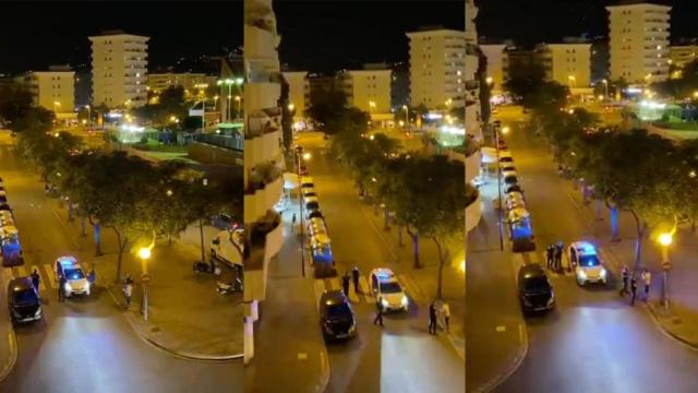 Fotogramas de la ovación vecinal a la Guardia Urbana de Badalona / CG