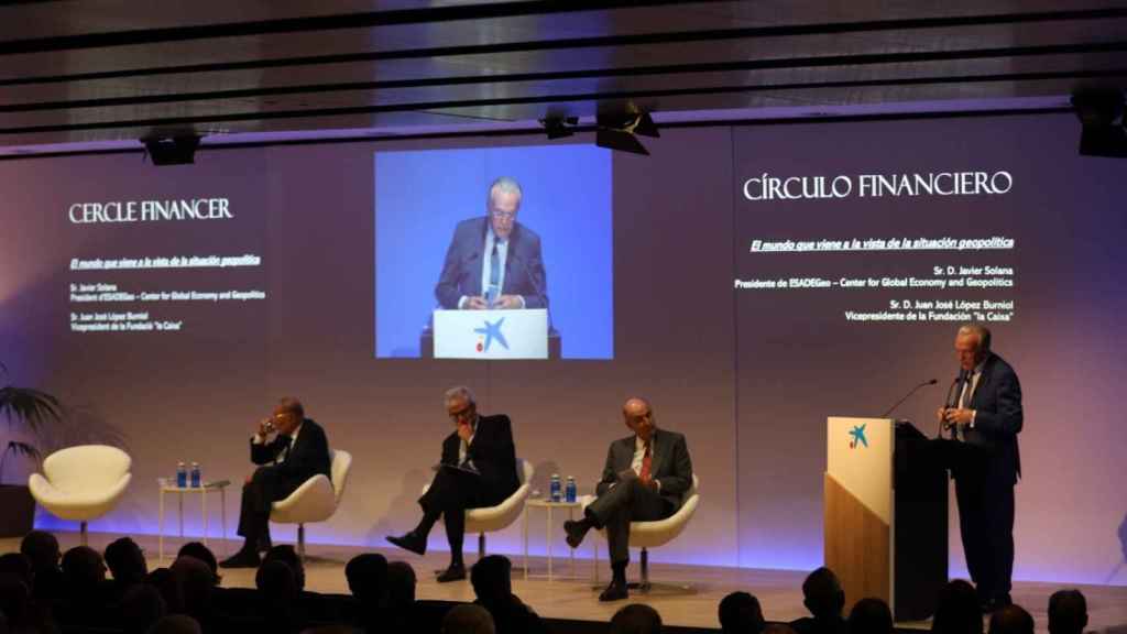 Encuentro organizado por el Círculo Financiero de la Sociedad Económica Barcelonesa de Amigos del País (SEBAP), en la sede de Caixabank de Barcelona / CG (Gala Espín)