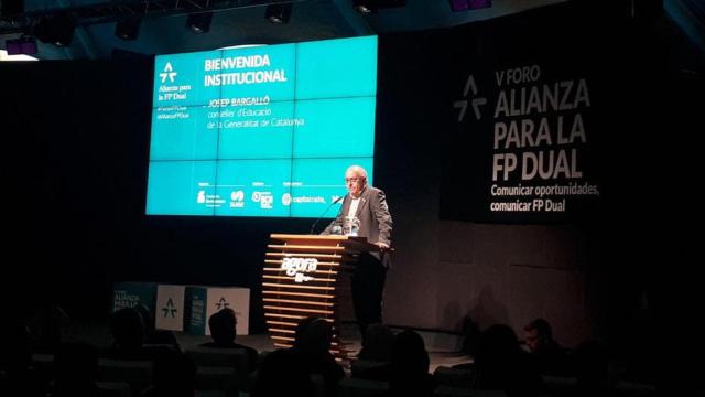 El consejero de Educación, Josep Bargalló, en el V Foro de la FP Dual / EP