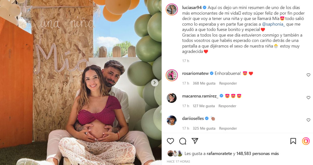 Publicación de Lucía Sánchez e Isaac Torres / INSTAGRAM