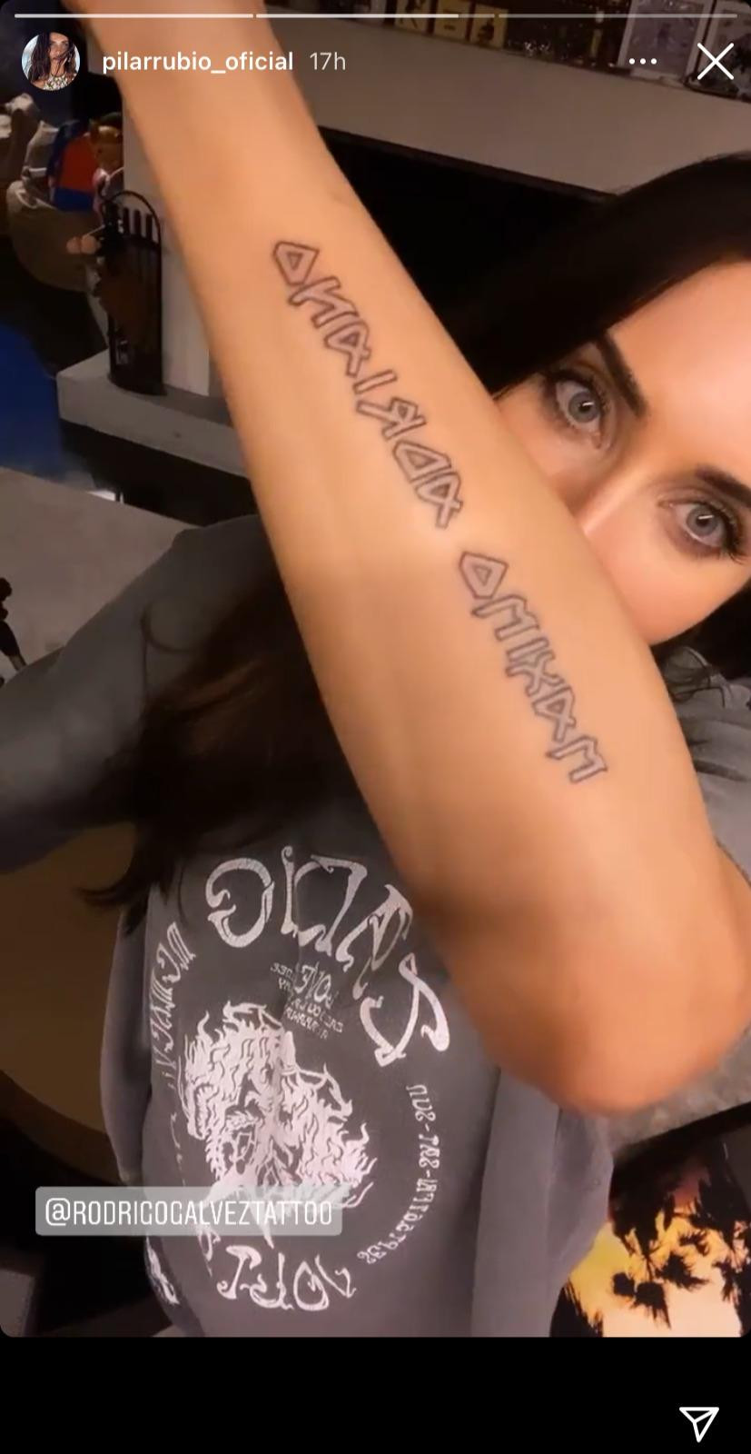 El tatuaje de Pilar Rubio en honor a su hijo Máximo Adriano / INSTAGRAM