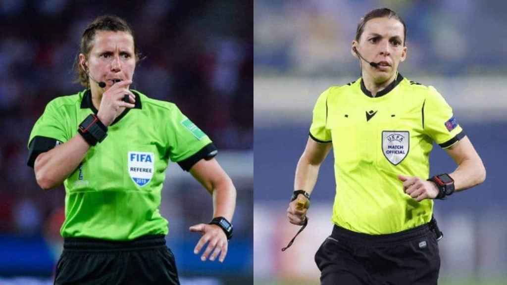 Stéphanie Frappart y Kateryna Monzul árbitras de Champions Redes