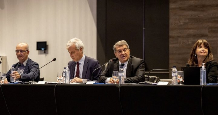 Joan Laporta, presidiendo el patronato de la Fundació FC Barcelona / FCB