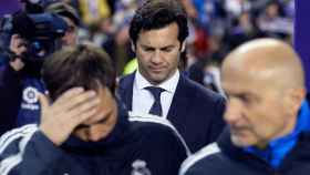 Una foto de Santiago Solari en su último partido como técnico del Real Madrid en Valladolid / EFE