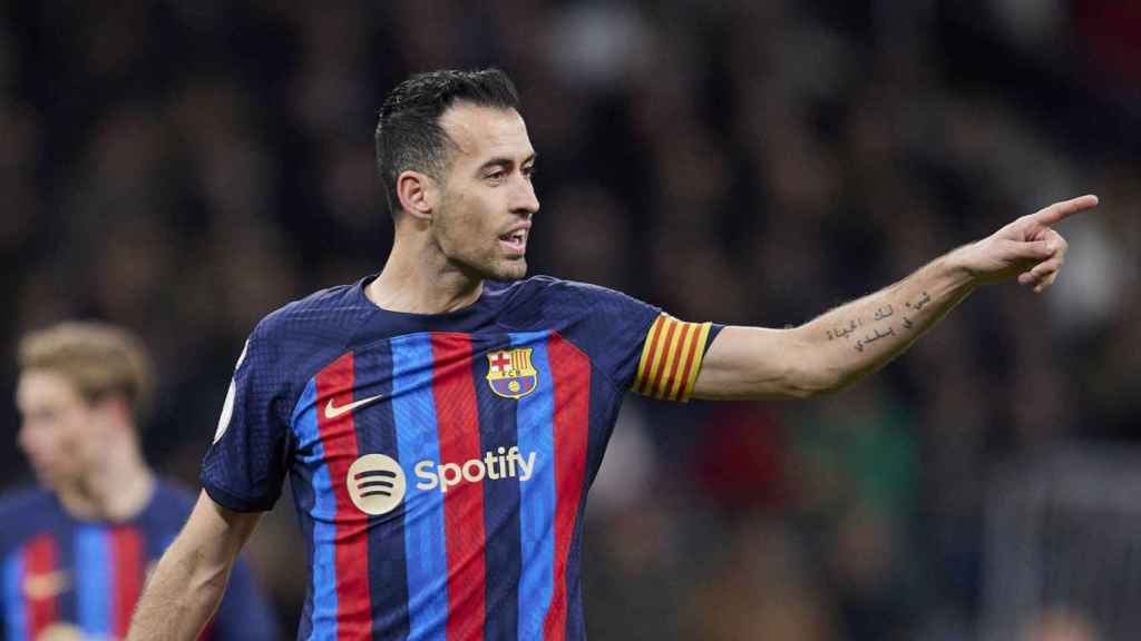 Sergio Busquets, durante un partido de la presente temporada 2022-23 / REDES